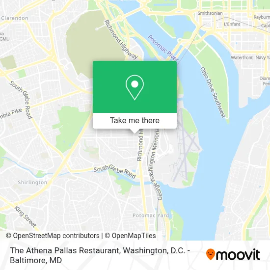 The Athena Pallas Restaurant map