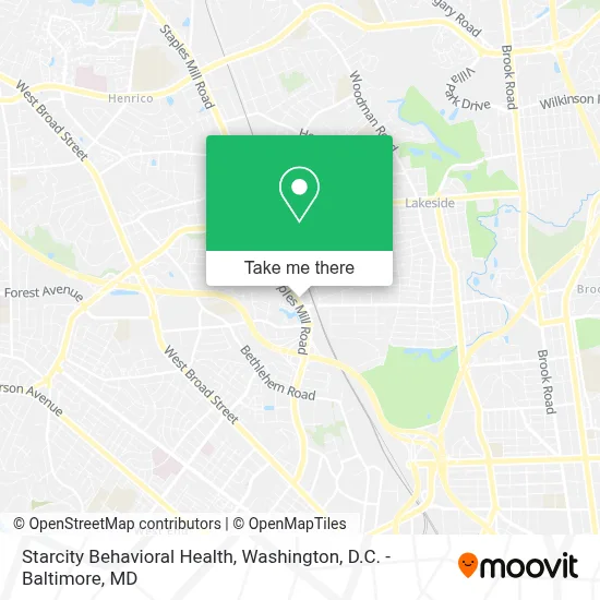 Starcity Behavioral Health map