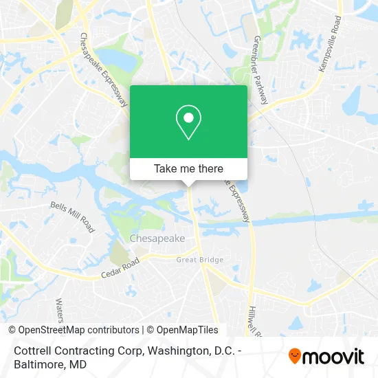 Cottrell Contracting Corp map