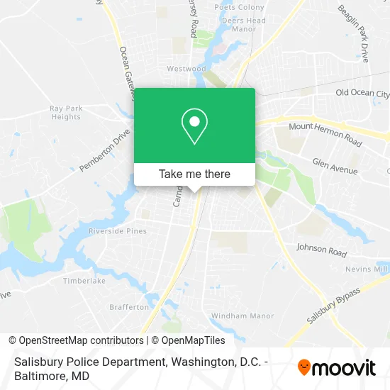 Salisbury Police Department map