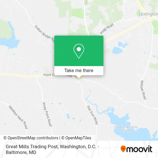 Great Mills Trading Post map