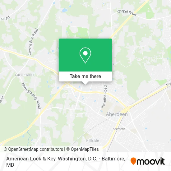 American Lock & Key map