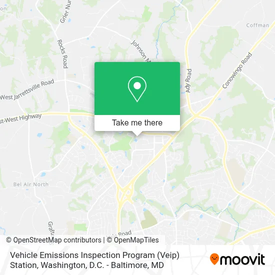 Vehicle Emissions Inspection Program (Veip) Station map