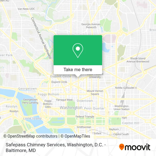 Safepass Chimney Services map