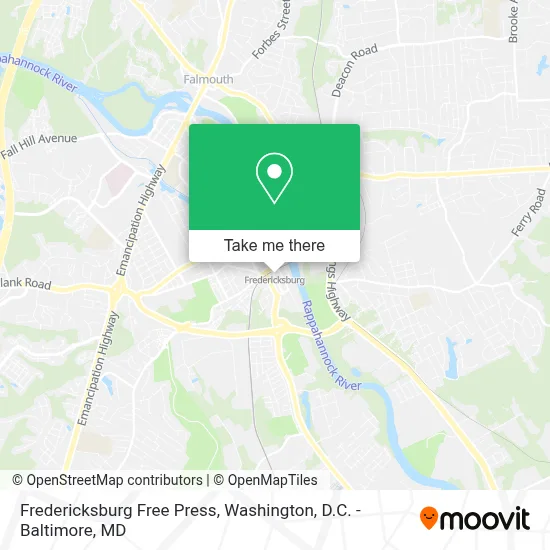 Fredericksburg Free Press map