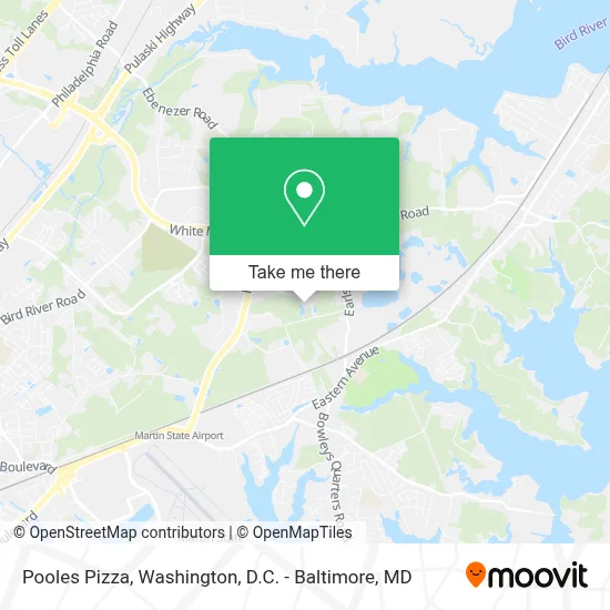 Pooles Pizza map