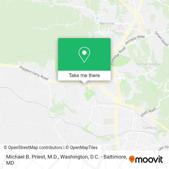 Michael B. Priest, M.D. map