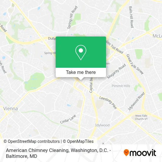 American Chimney Cleaning map