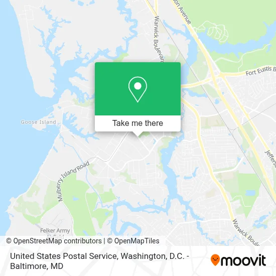 United States Postal Service map