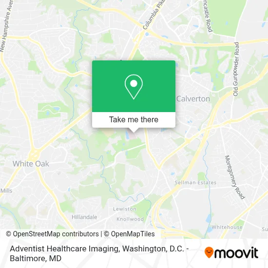 Adventist Healthcare Imaging map