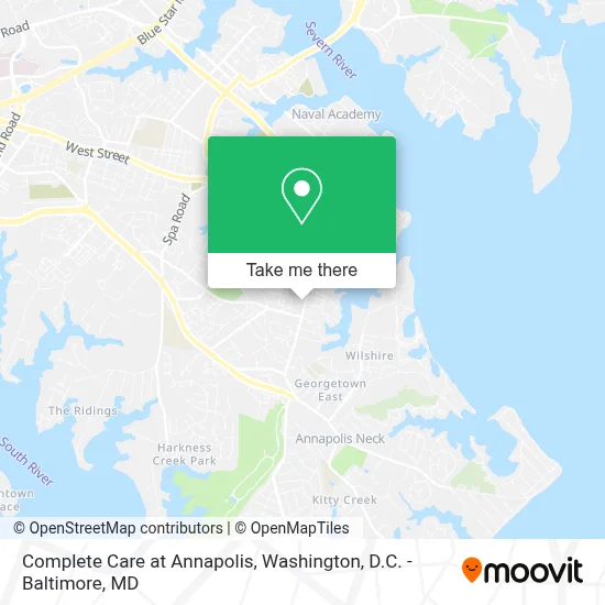 Complete Care at Annapolis map