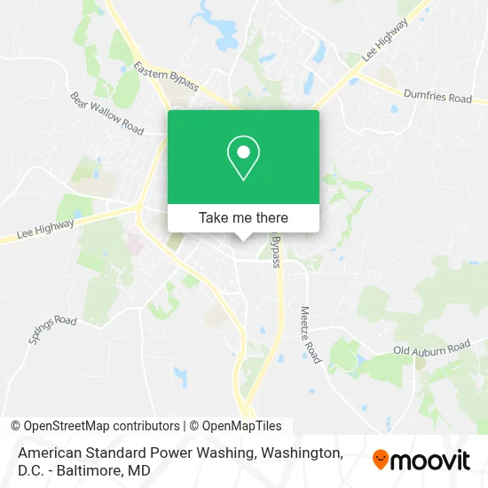 American Standard Power Washing map