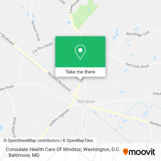 Consulate Health Care Of Windsor map