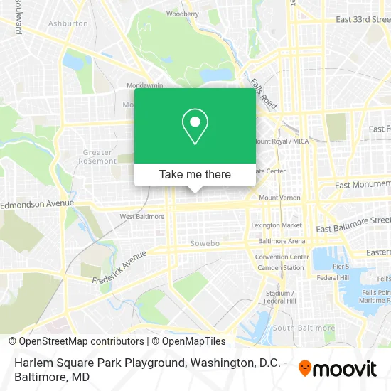 Harlem Square Park Playground map