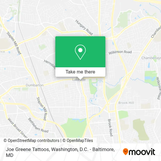 Joe Greene Tattoos map