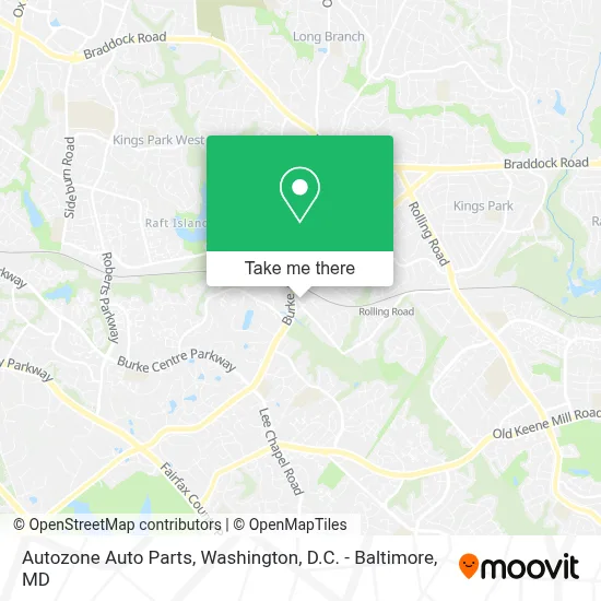 Autozone Auto Parts map