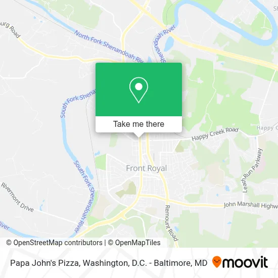 Papa John's Pizza map