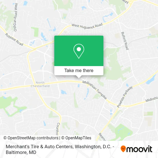 Merchant's Tire & Auto Centers map