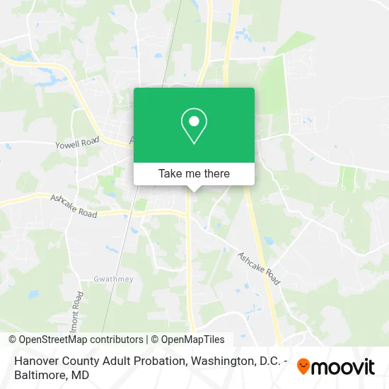 Hanover County Adult Probation map