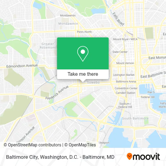 Baltimore City map
