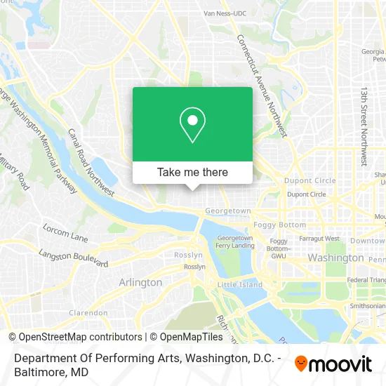 Department Of Performing Arts map