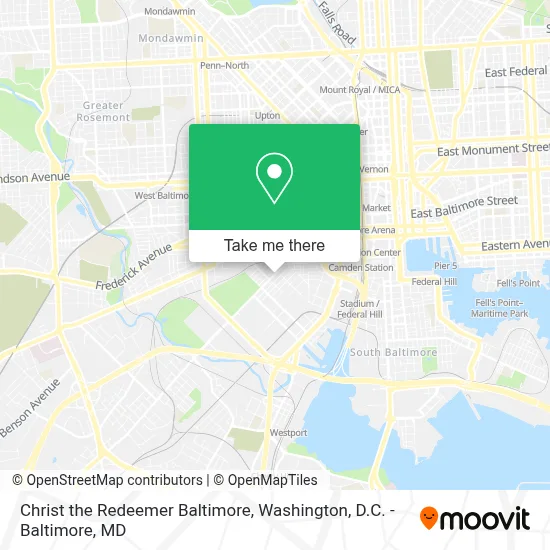 Christ the Redeemer Baltimore map