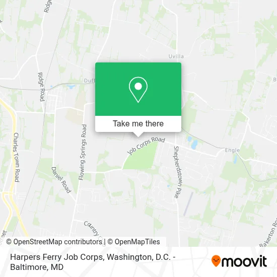 Harpers Ferry Job Corps map