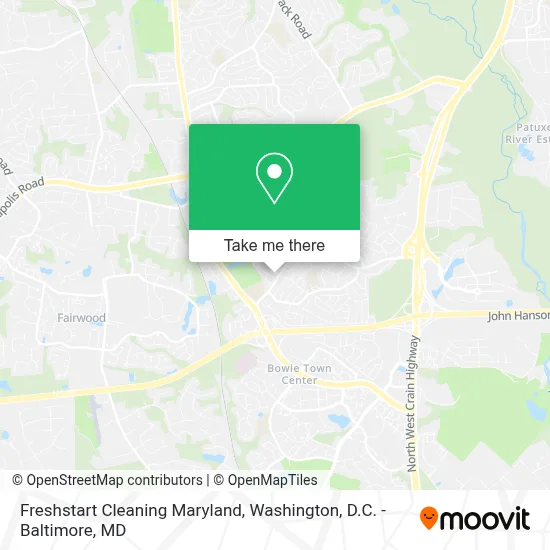 Freshstart Cleaning Maryland map