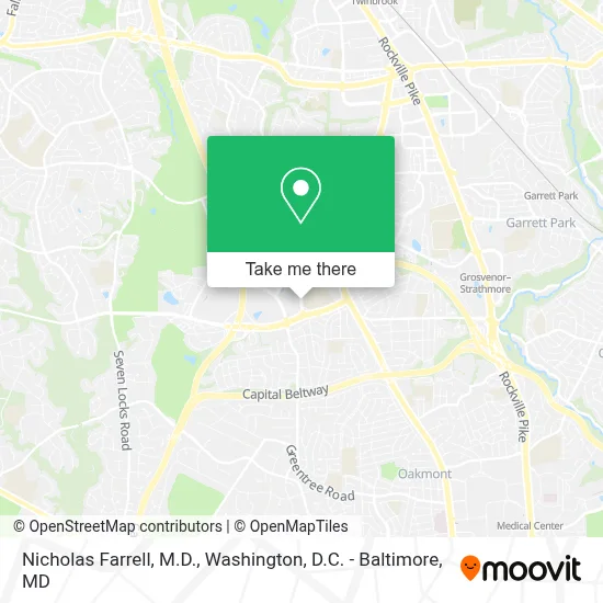 Nicholas Farrell, M.D. map