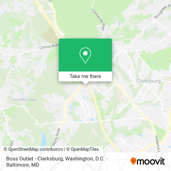 Boss Outlet - Clarksburg map
