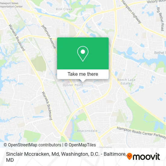 Sinclair Mccracken, Md map