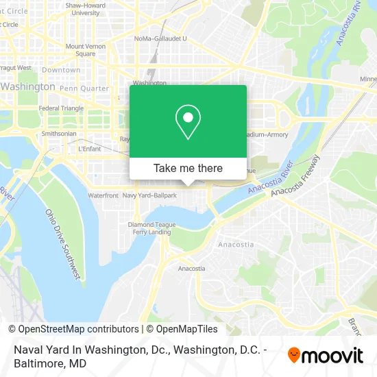 Naval Yard In Washington, Dc. map