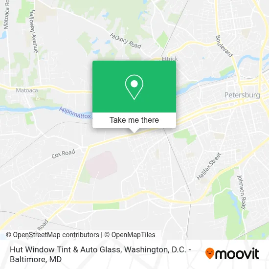 Hut Window Tint & Auto Glass map