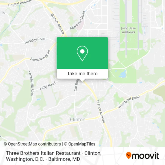 Three Brothers Italian Restaurant - Clinton map
