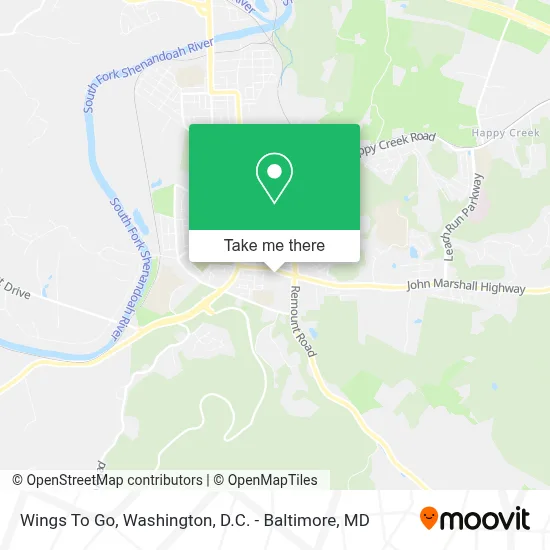 Wings To Go map