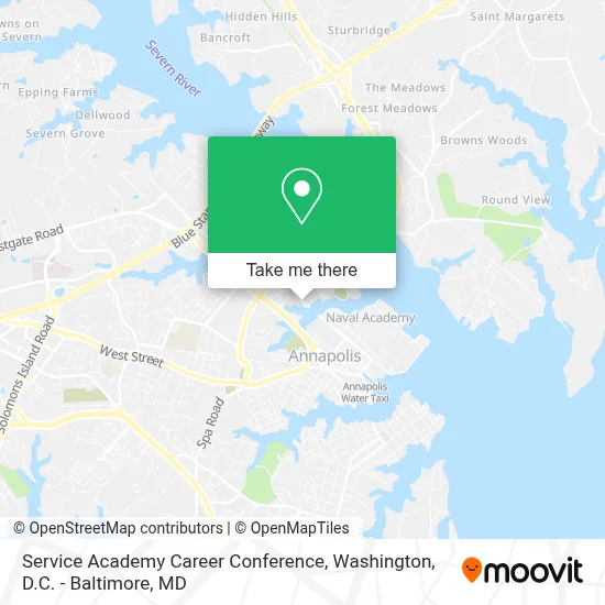 Service Academy Career Conference map