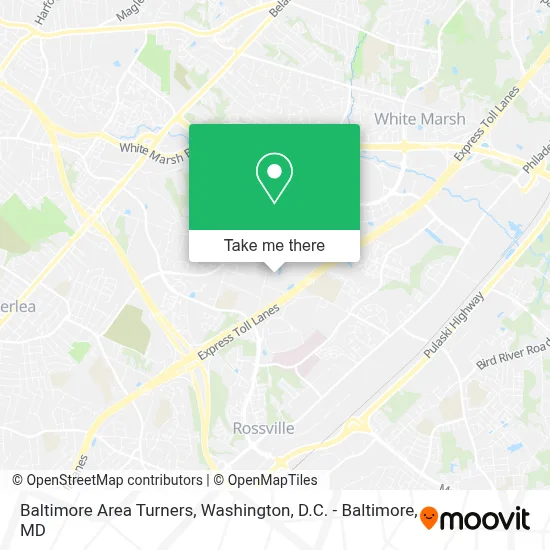 Baltimore Area Turners map