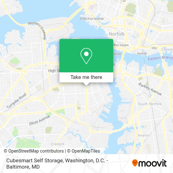 Cubesmart Self Storage map