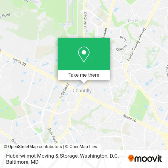 Huberwilmot Moving & Storage map