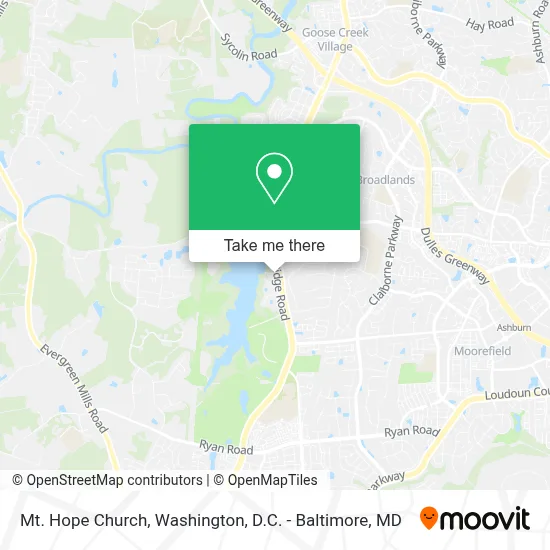 Mt. Hope Church map