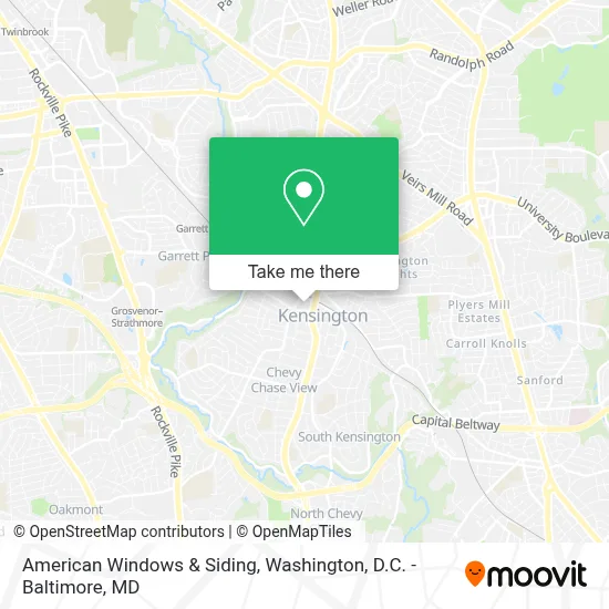 American Windows & Siding map
