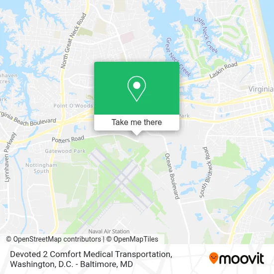Devoted 2 Comfort Medical Transportation map