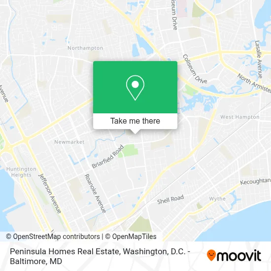 Peninsula Homes Real Estate map