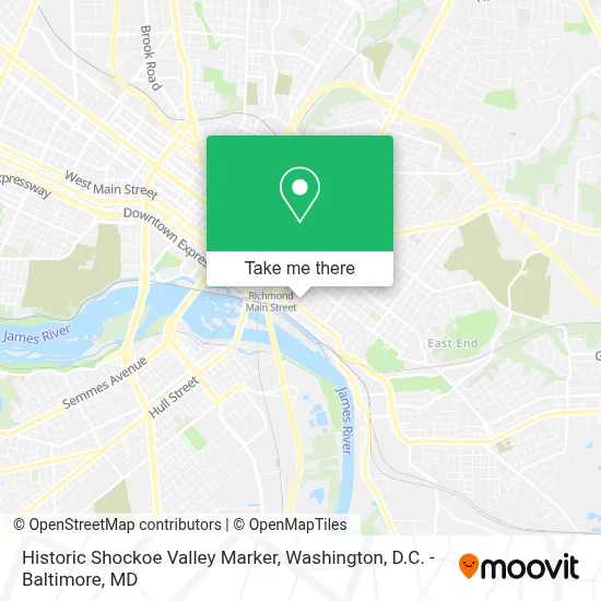 Historic Shockoe Valley Marker map