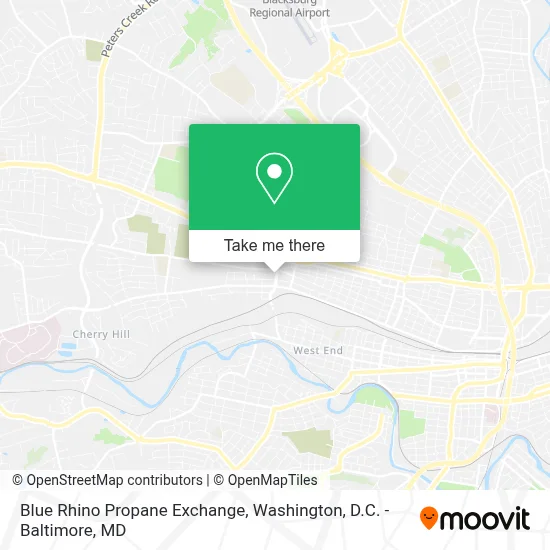 Blue Rhino Propane Exchange map