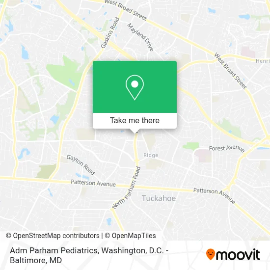 Adm Parham Pediatrics map