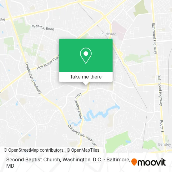 Second Baptist Church map