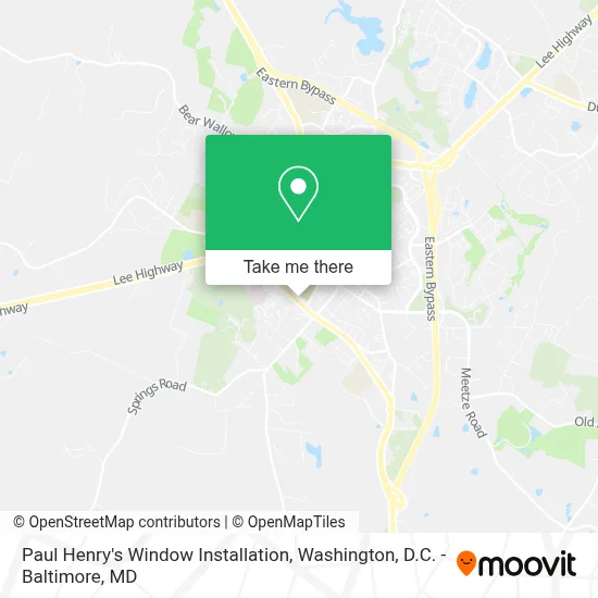 Paul Henry's Window Installation map