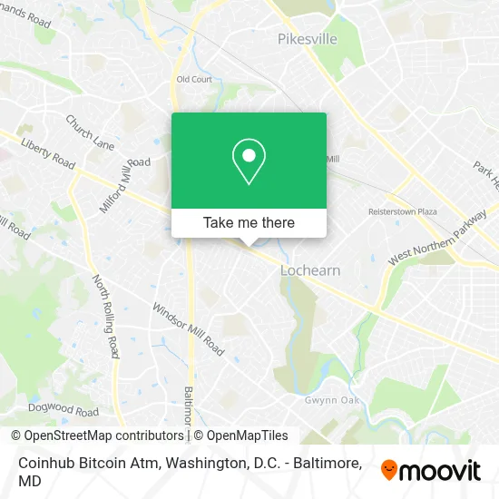 Coinhub Bitcoin Atm map