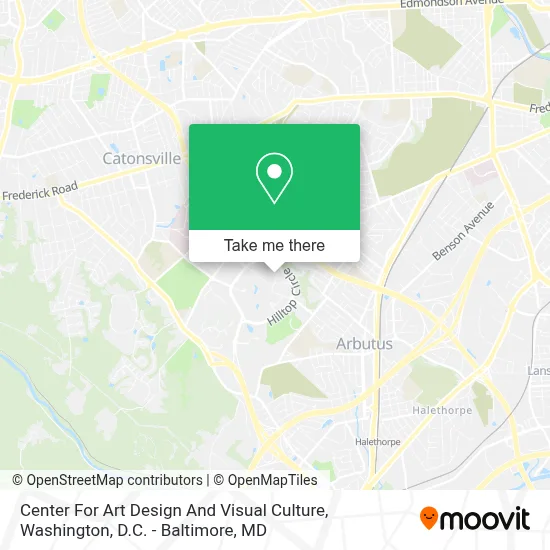 Center For Art Design And Visual Culture map